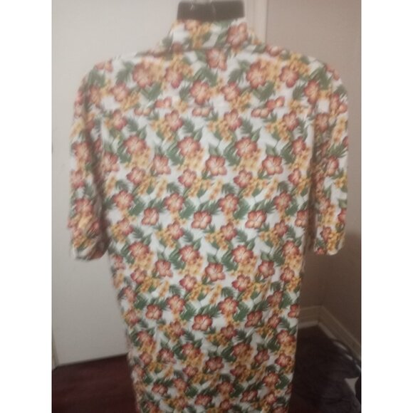 Roundtree Yorke Caribbean Short-Sleeve XL Multicolor Floral Paradise Shirt NWT - Picture 8 of 13